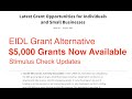 $5000 Grant Opportunities: EIDL Grant and Stimulus Check Alternative