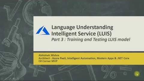 LUIS   Training and Testing a Simple Model