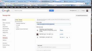 Setting Sharing Permissions for Google Sites
