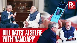 PM Modi Demonstrates The Remarkable Use Of AI In The ‘Photo Booth’ Of ‘NaMo App’ To Bill Gates