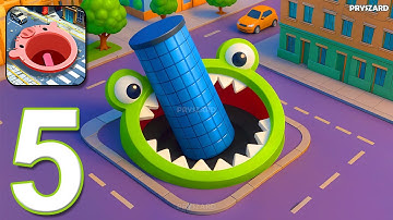 Hole.io - Gameplay Walkthrough Part 5 - Eat The Tower (iOS, Android)