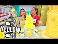 I only used YELLOW foods to BAKE A CAKE Challenge! *with professional how to cake it*