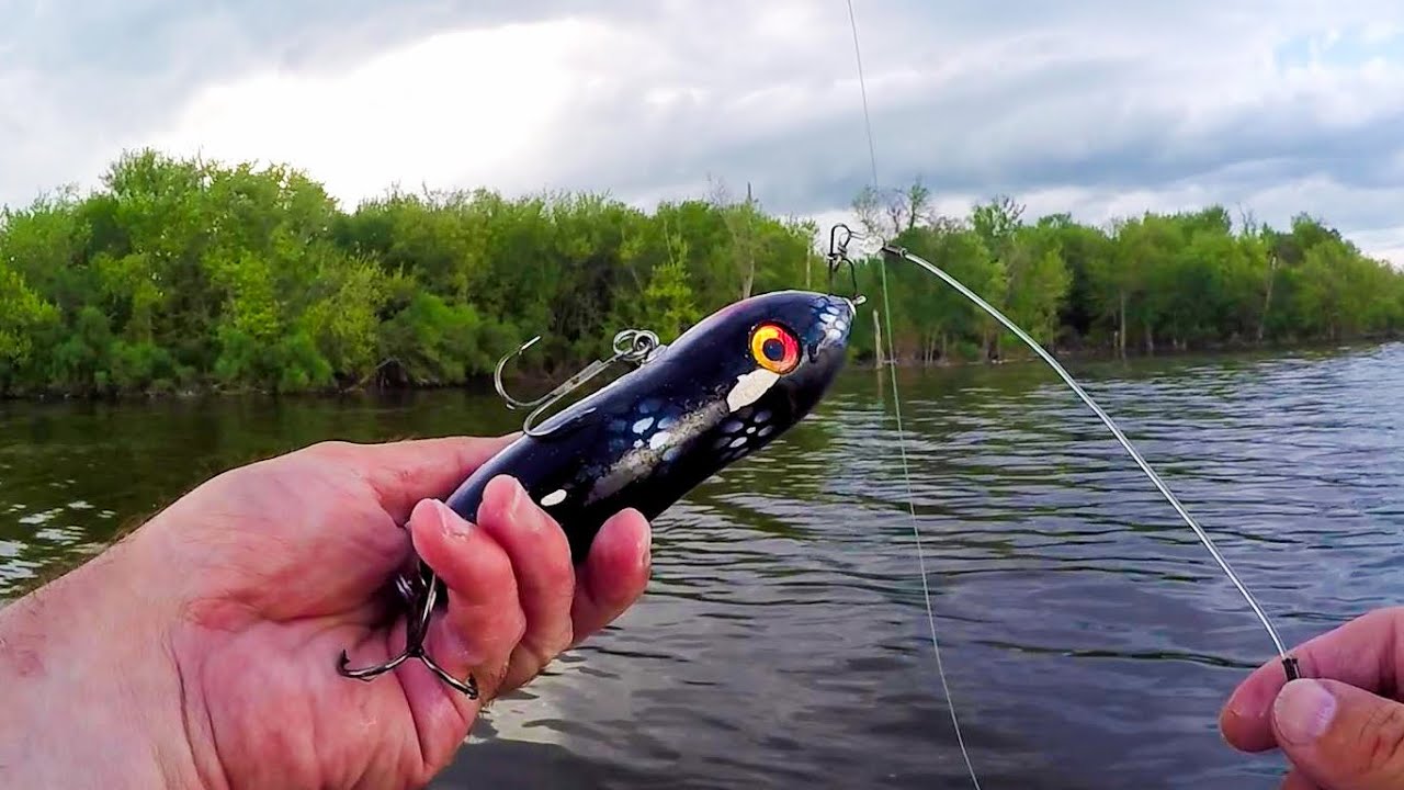 PIKE FISHING - EXPLOSIVE TOPWATER HITS!! - Summertime Fishing in