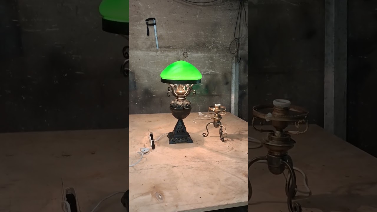 Превращение винтажной керосиновой лампы в оригинальную настольную лампу. www.art-metall.ru