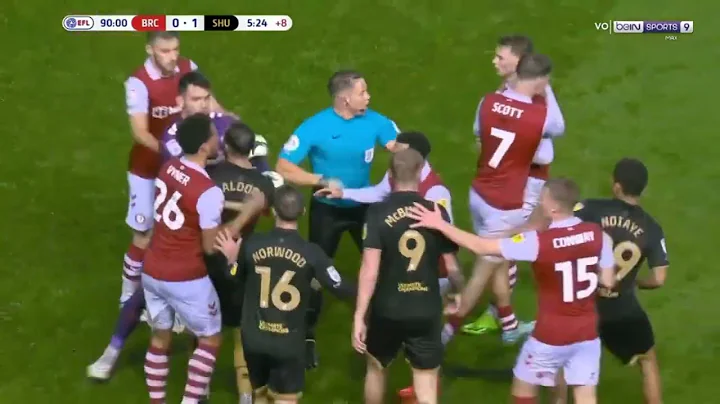 George Tanner Red Card vs Sheffield United