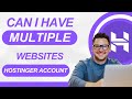 Can I have multiple websites on one hosting account ( lets see how)