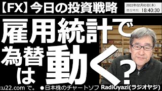 【為替(FX)－今日の投資戦略】アメリカ雇用統計で為替は動くのか？　このところ停滞したまま動かない為替相場。明日の雇用統計で為替相場が活性化することはあるのか。ここまで為替が動かないと商売にならない。