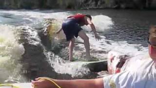 Wakesurfing Wipeout
