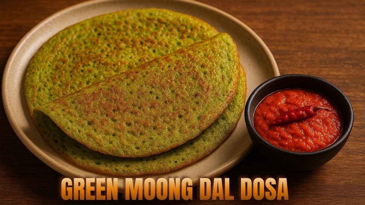 ಹೆಸರುಕಾಳು ದೋಸೆ - Pessarattu - Moong Dal Dosa - ಶುಂಠಿ ಚಟ್ನಿ - Ginger ...YouTube Meghana kitchen