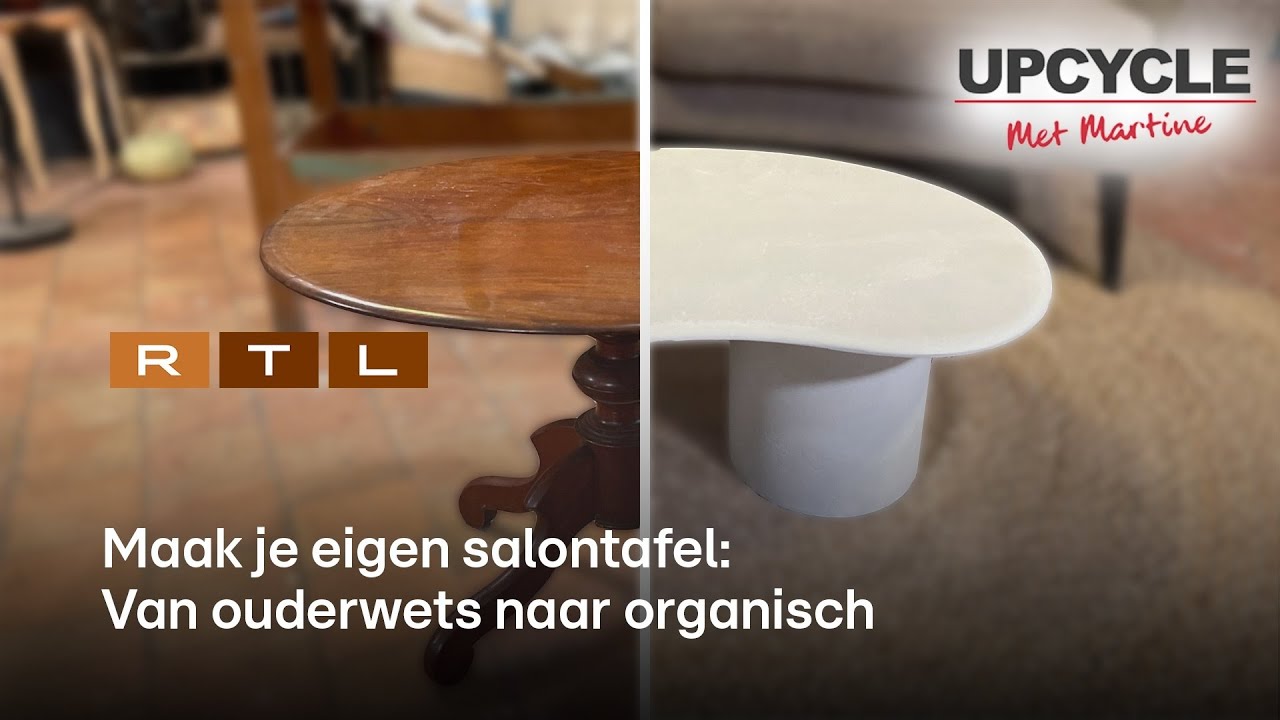 DIY: van ouderwetse tafel van de kringloop naar organische salontafel | Upcycle met Martine