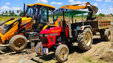 Eicher 548 Range power plus tractor with loaded trolley pulling | John Deere tractor power | #CFV |