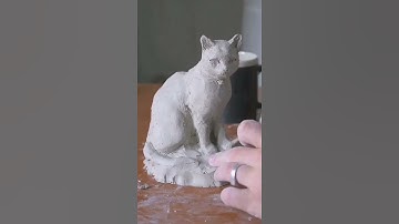 cat sculpture | arts viral official | easy sculpture #shorts #sculpture #cat