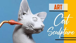 cat sculpture | arts viral official | easy sculpture #shorts #sculpture #cat