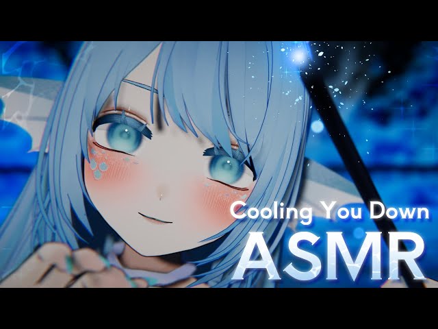 【3DASMR】 Mermaid witch is using magic to make you feel cool🧜‍♀️💧 [Cooling sounds / hand movements]
