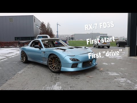 RX-7 FD , First Start , First Drive , Half bridgeport LOUD AS F*ck COLD START, Turboloempia