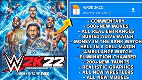 WR3D 2K23 V1 New Mod Released|500+ New Moves|Real Commentary|New Arenas| Download Linkin Description