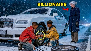 Two Black Boys Helped a Billionaire Fix Her Tire, Next Day, Her Rolls Royce Was Outside Their Home