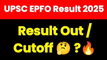 UPSC EPFO Result 2025 Out / Cut off 🔥#upsc #epfo #apfc #exam #motivation