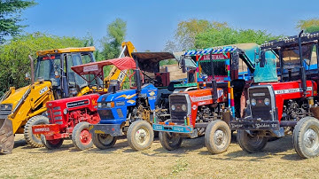 JCB 3dx Xpert Machine New Mahindra Eicher Massey Loading Tractor Stuck in Deep Mud | Jcb and Tractor