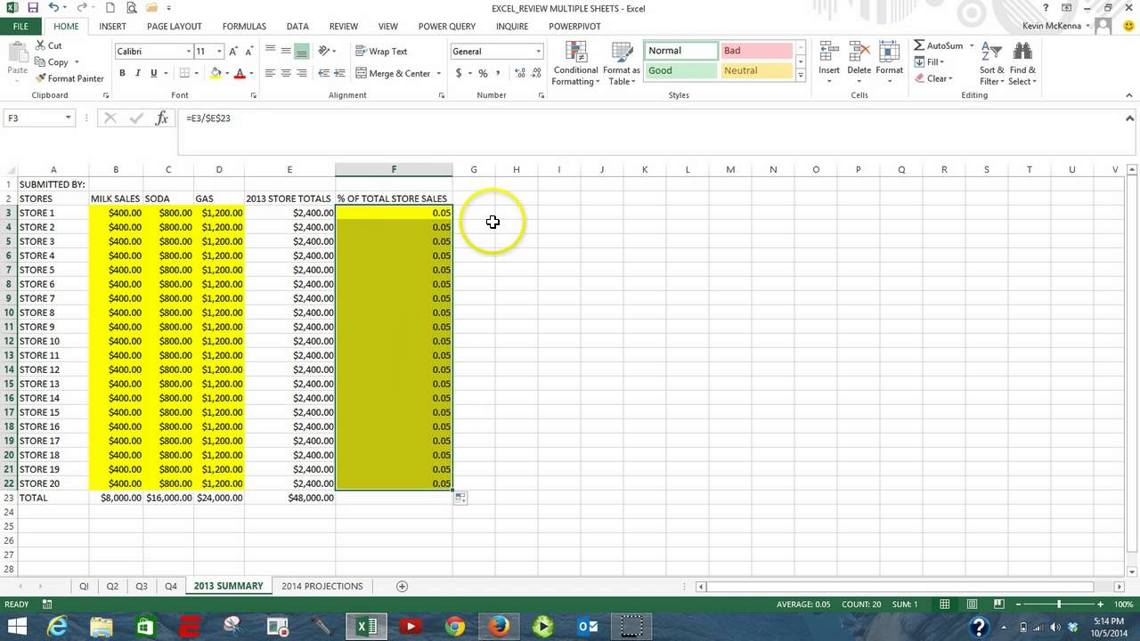 Excel Multiple Worksheets Same Series