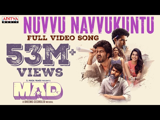 Nuvvu Navvukuntu Full Video Song | MAD | Kalyan Shankar | S. Naga Vamsi | Bheems Ceciroleo class=