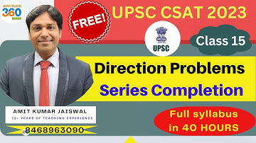 UPSC CSAT 2023 CRASH COURSE - CLASS 15 #csat2023 #csat #upsccsat