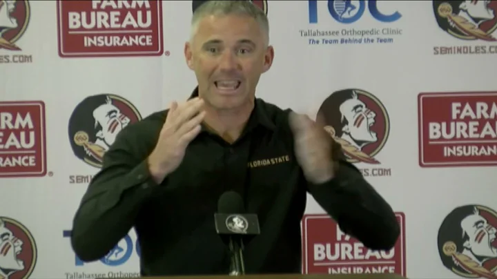 RILED UP: FSU head coach Mike Norvell goes off aft...