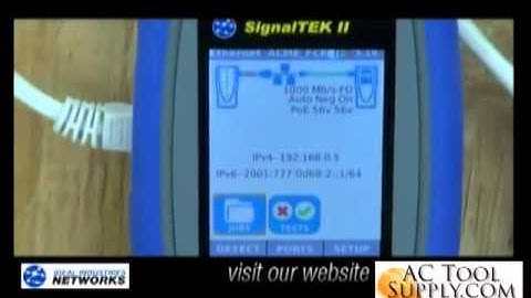 Ideal R156001 SIGNALTEK II FO Network Qualifier IP Camera Testing