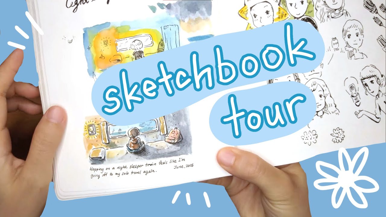 Sketchbook Tour + Flip Through - YouTube