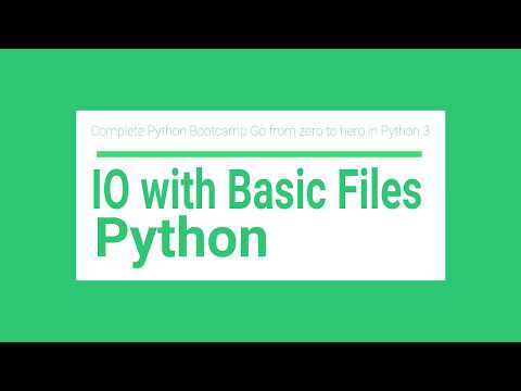 IO with Basic Files in Python