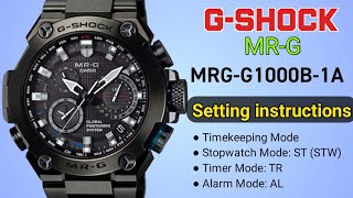 Casio G-Shock MRG-G1000B-1A Manually full setting instructions tutorial || Module No 5411