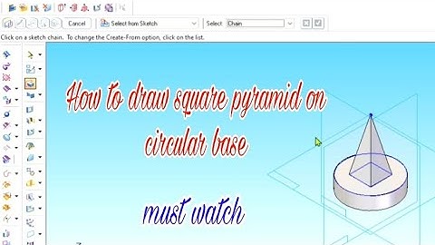 CAED construct Pyramid on Drawing using Solid edge v19 | CAED 3d drawing for mechanical Branch