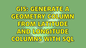 GIS: Generate a geometry column from latitude and longitude columns with SQL (2 Solutions!!)
