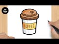 #815 How to Draw a Coffee Drink - Easy Drawing Tutorial
