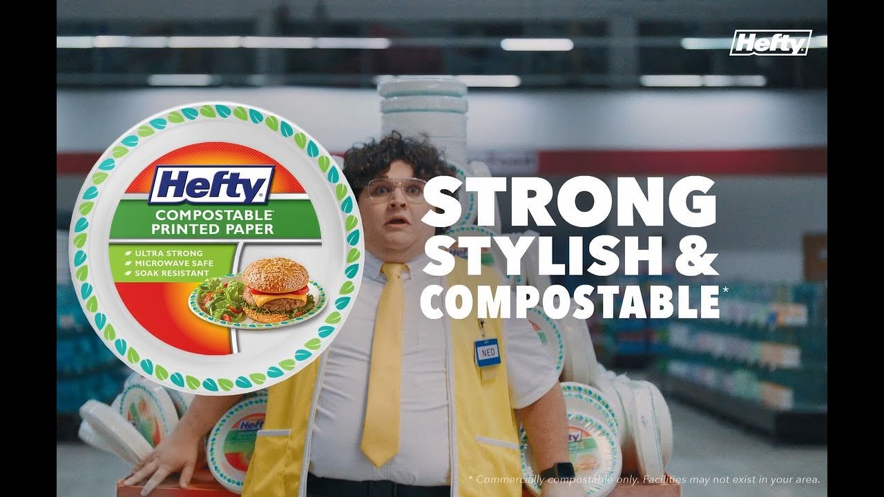 Hefty® Compostable Printed Paper Plates & Bowls