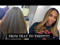 FROM THAT TO THIS HAIR TRANSFORMATION: Full foil with balayage on natural hair!!!