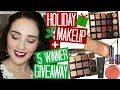 Holiday Makeup Tutorial &amp; HUGE Giveaway w/ 5 winners 🎁  ft. Tarte!