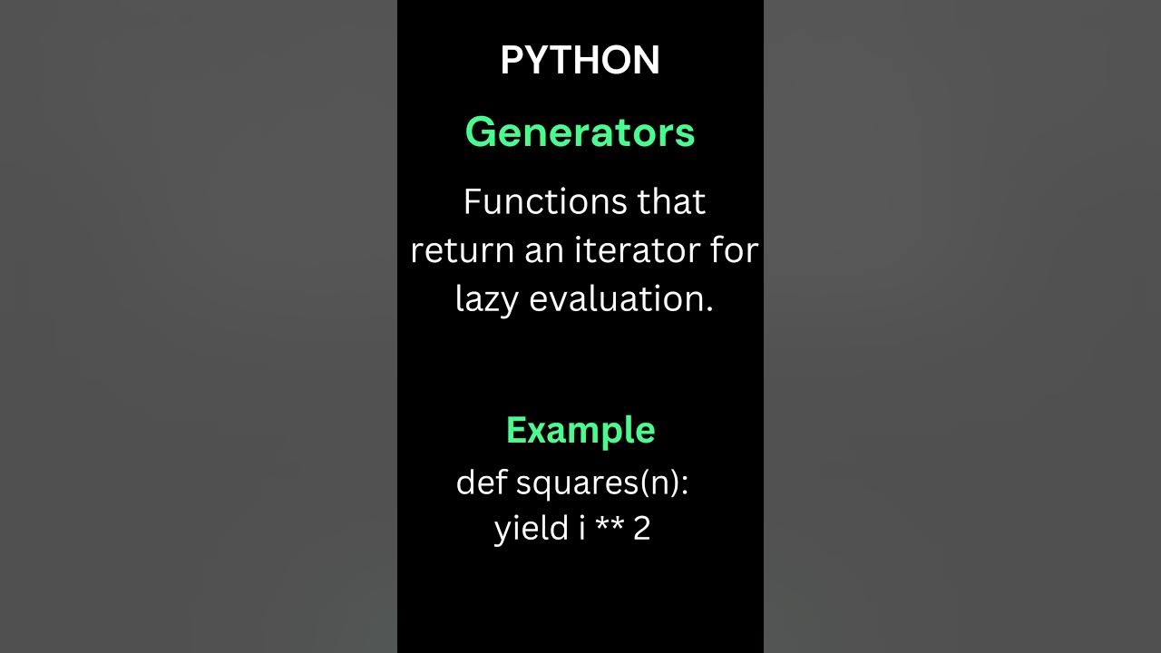 Python Generators - YouTube