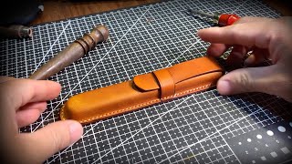 [DIY] Handmade Leather Pen Case | Hộp bút da thật