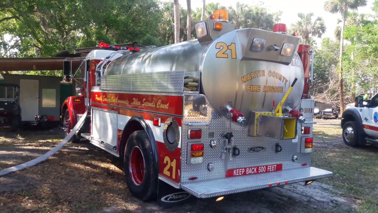 MARTIN COUNTY FIRE RESCUE BRUSH 22 TANKING UP FROM TANKER 21 - YouTube