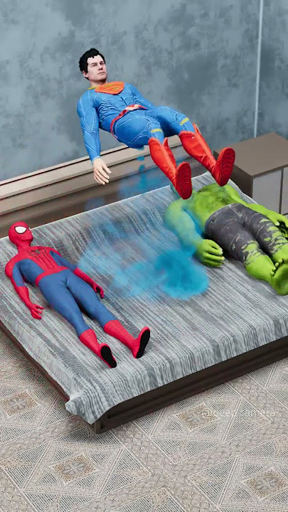 Spiderman vs Superman vs Hulk | Bed Challenge 3 | Marvel Animation