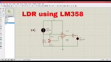 Automatic day night sensor using LM358 in proteus