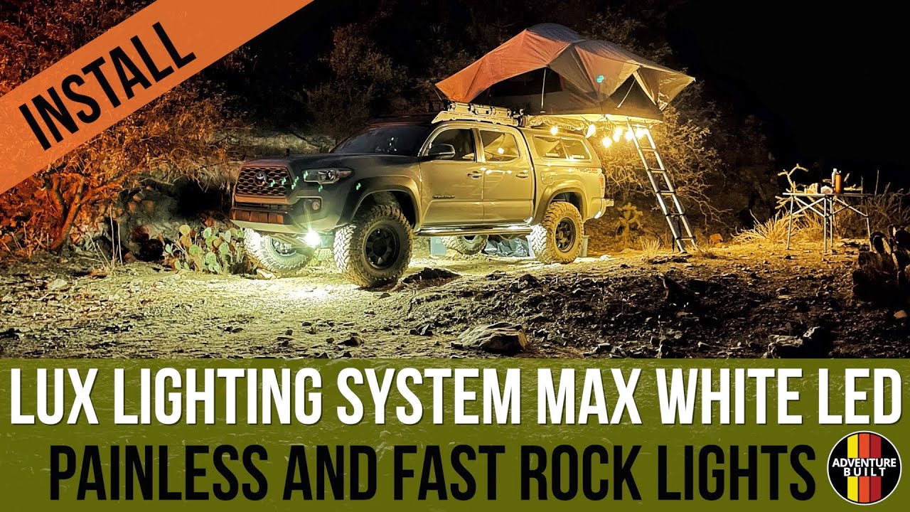 PAINLESS ROCK LIGHT INSTALL- 2020 TOYOTA TACOMA- LUX LIGHTING SYSTEMS MAX  WHITE LED- MAGNETIC MOUNT 