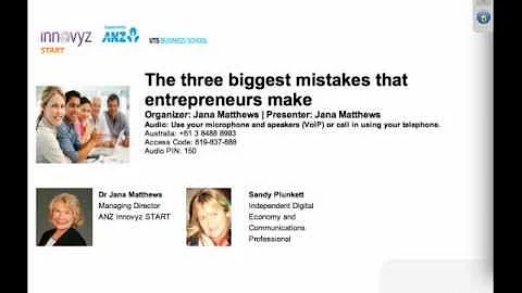 Webinar 30-10-12 The three biggest mistakes that entrepreneurs make