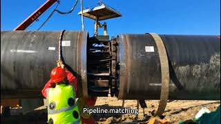The technology and precision of the Xionggu welding equipment in natural gas pipeline construction.