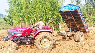 Soil Loading And Unloading Video By Powertrac 60 Tractors Digital Unload Facility Of Tractors
