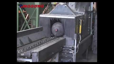 Gas cylinder shot blasting machine