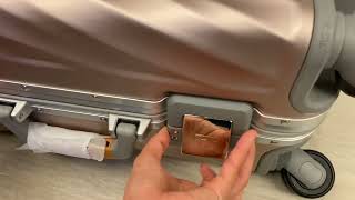 Tumi -International Carry-on 19 Degree aluminium suitcase Pink/ Gold Rose tumi luggage