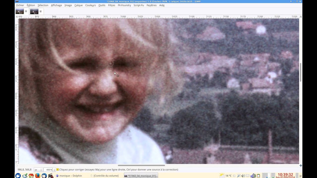 Tuto Gimp retouche vieilles photos scannées