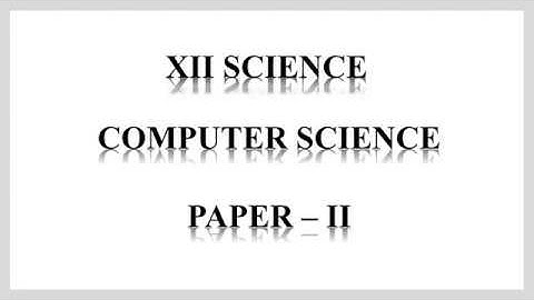 STD XII COMPUTER SCIENCE PAPER II CHAPTER 1 : Introduction to Microprocessor 8085 - Session 3